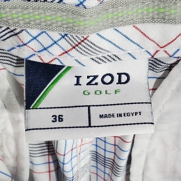 IZOD GOLF Casual Plaid Chino Men's Shorts Size 36 - Picture 5 of 9
